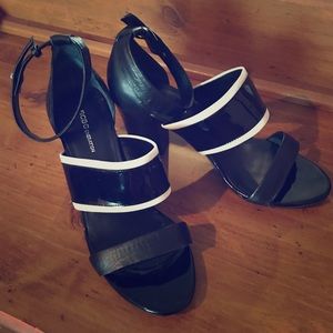 Black strappy heels